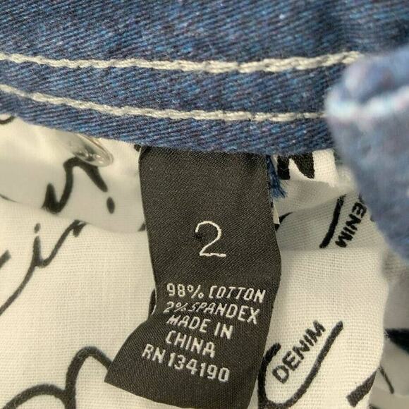 Inc Denim Dark Wash Faux Distressed Design Women's Stretch Jeans Size 2 - Picture 8 of 8